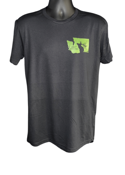 Hunt Washington Black T-Shirt OD Green Logo